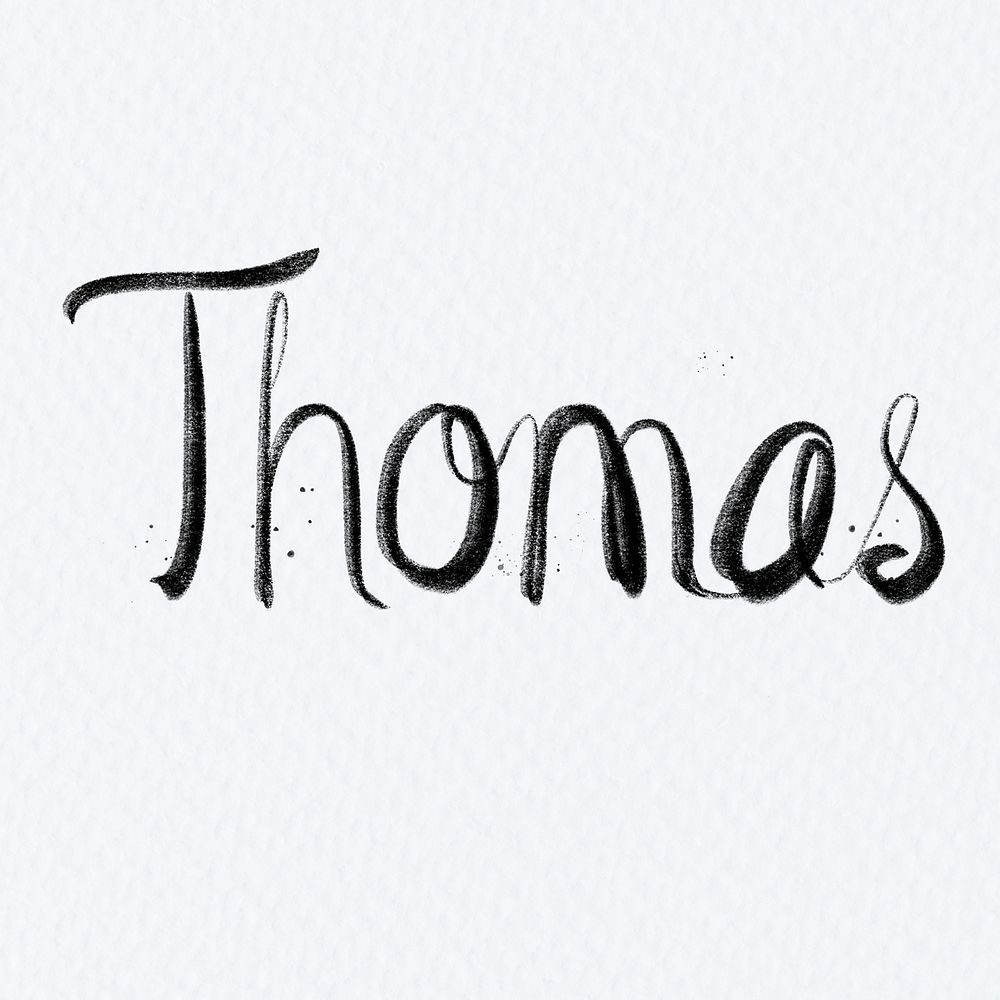 Thomas hand drawn font typography