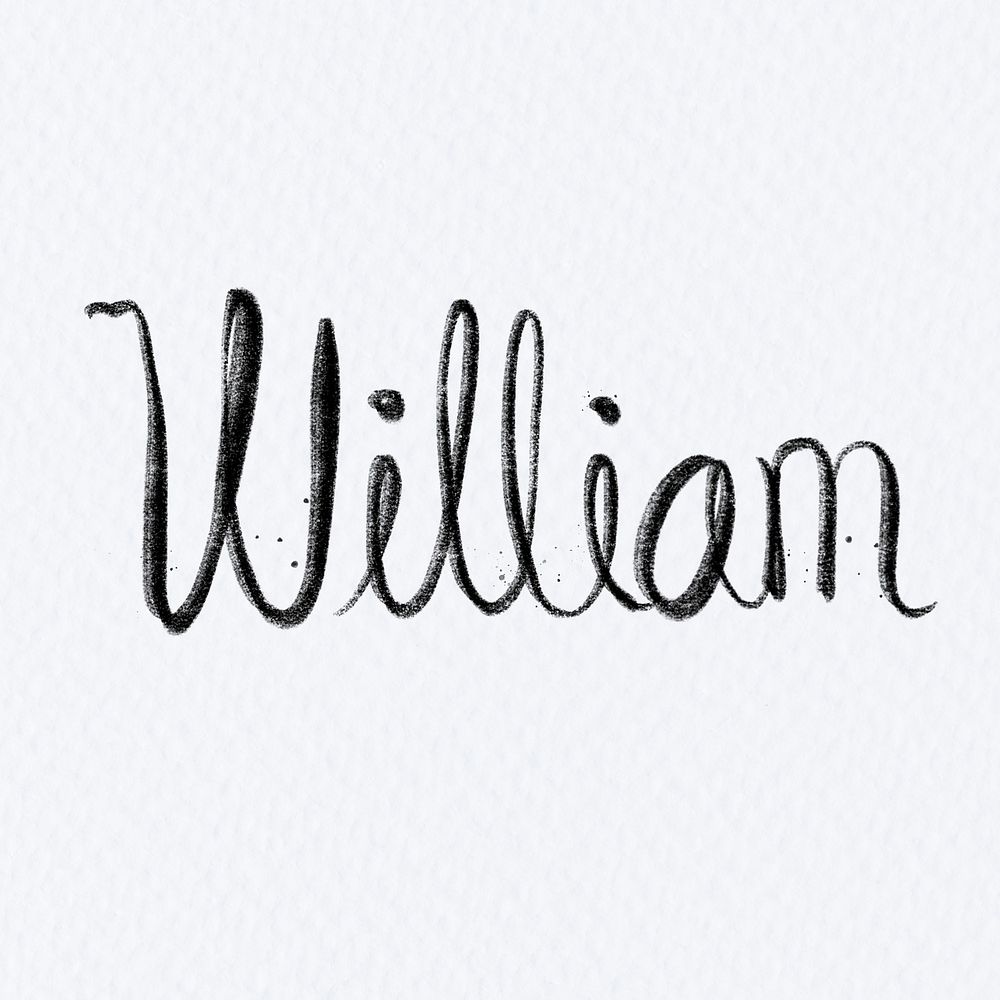 William hand drawn font typography