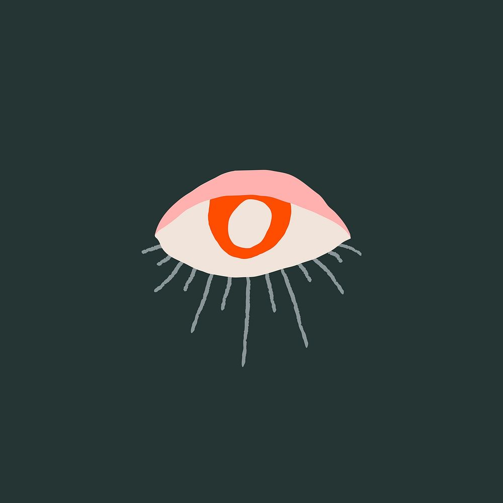 Alchemy eye sticker mystic clipart illustration minimal
