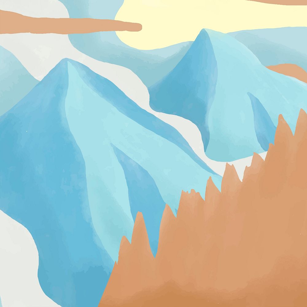 Icy mountains background winter wilderness landscape