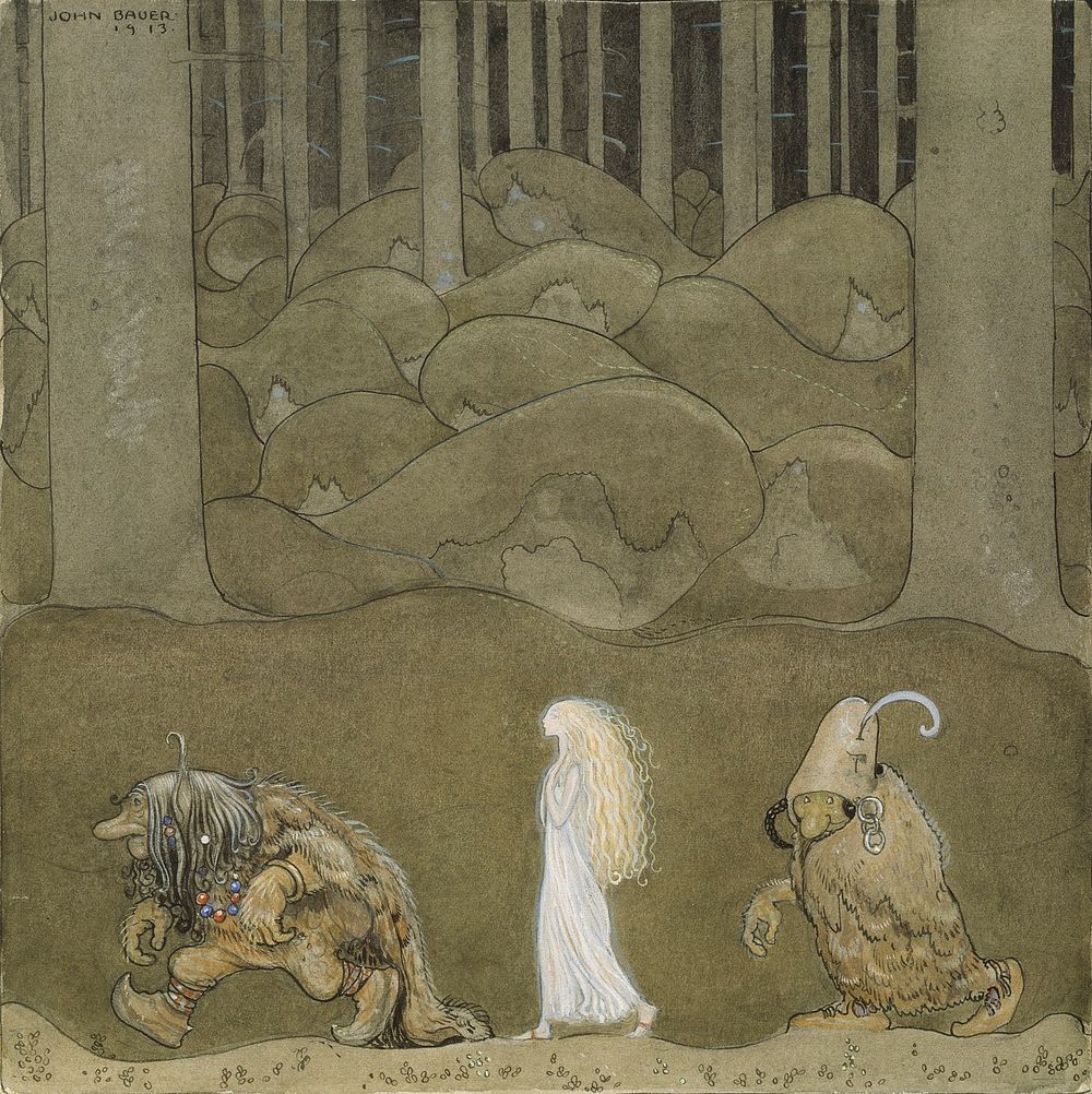 John Bauer - The Princess and the Trolls - Google Art Project