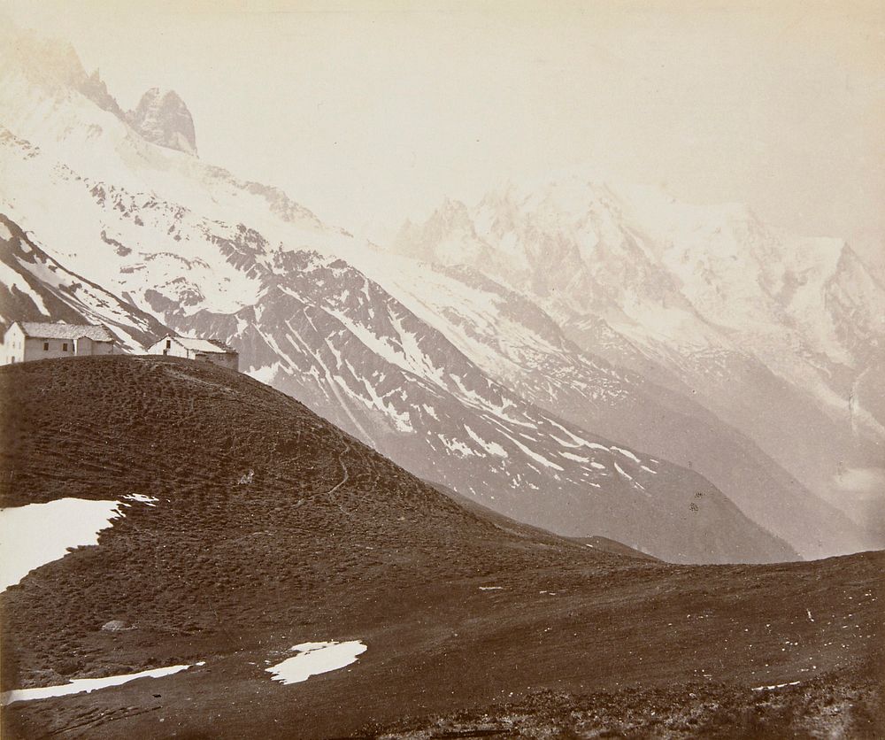 Mont Blanc from Col de Balve (ca. 1880) photography in high resolution by Adolphe Braun. Original from the Minneapolis…