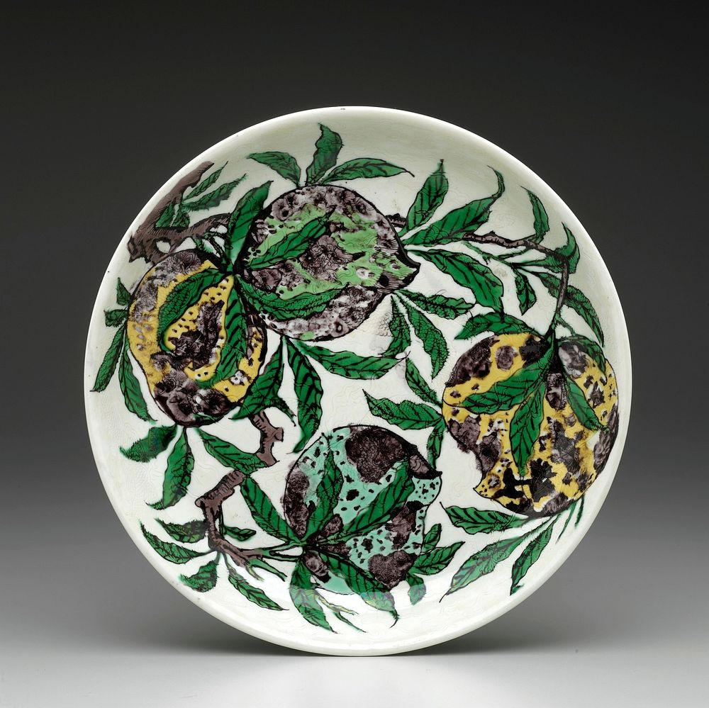 Peach Dish, Kangxi mark and period (1662&ndash;1722) earthenware in high resolution. Original from the Minneapolis Institute…