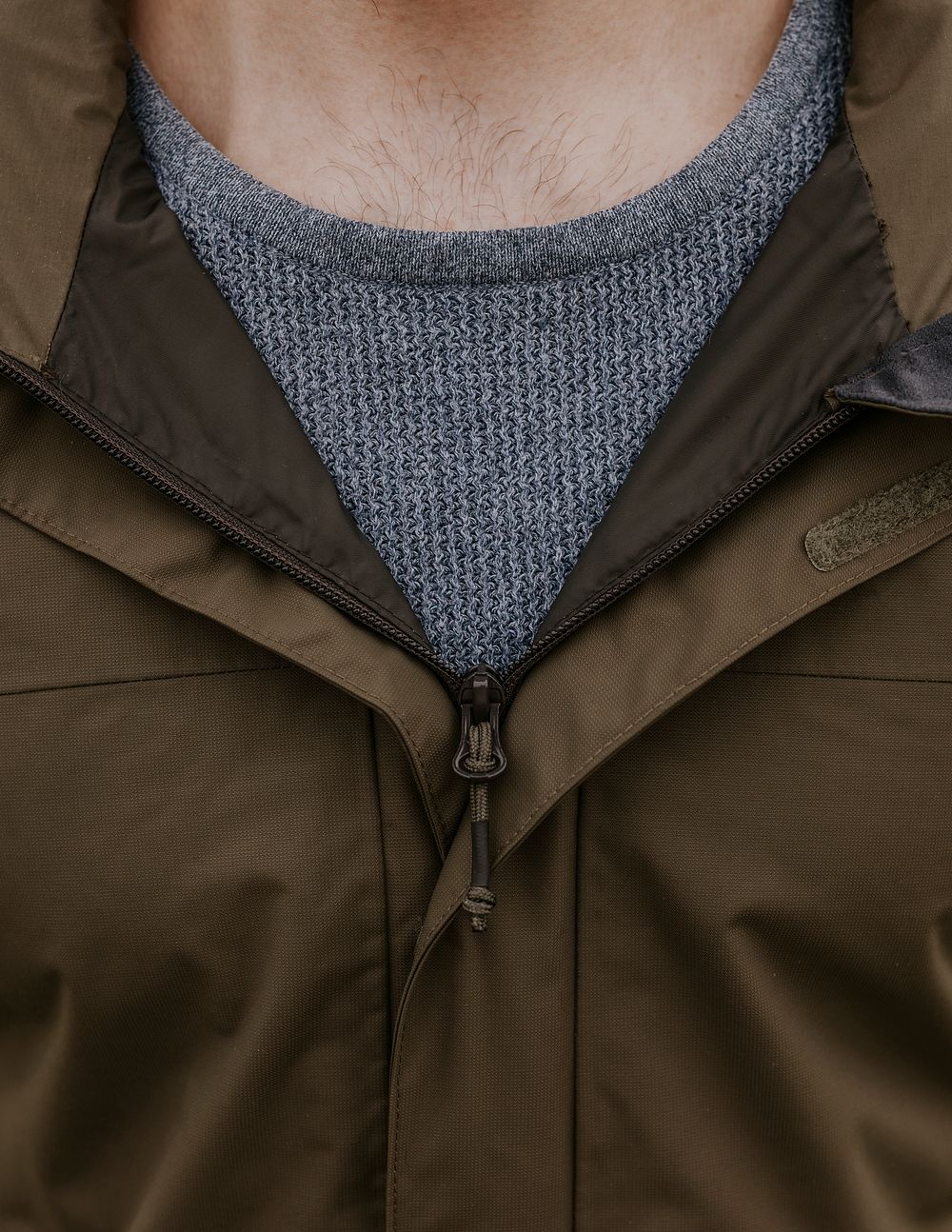 Closeup male jacket, men's apparel