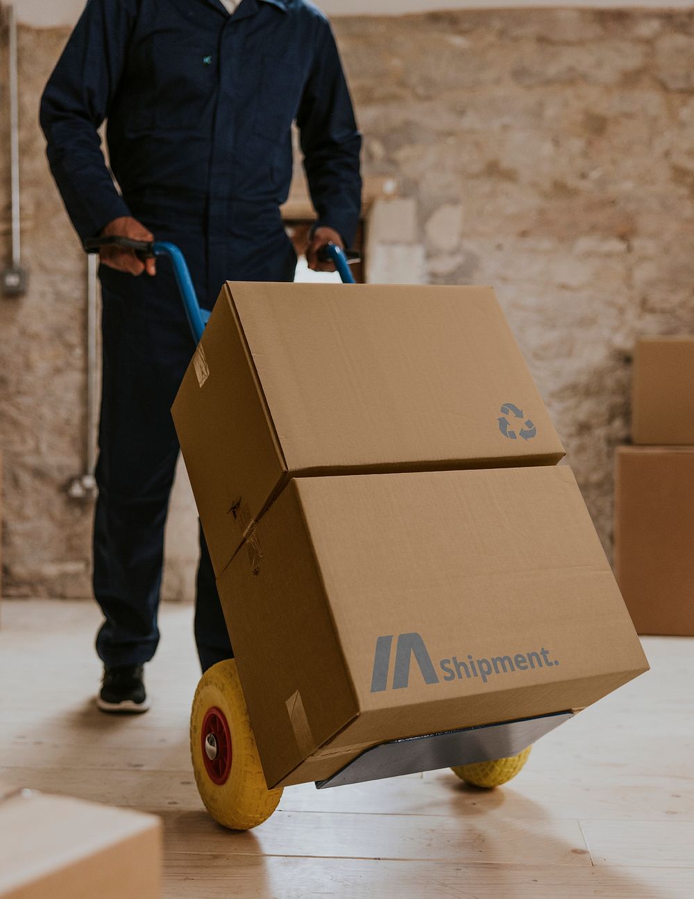 Delivery box mockup, moving service psd