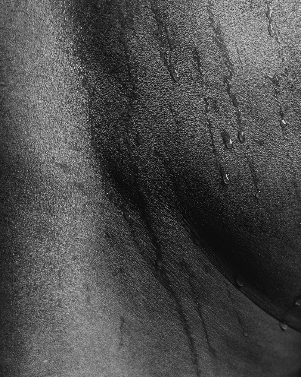 Closeup African woman wet skin photo
