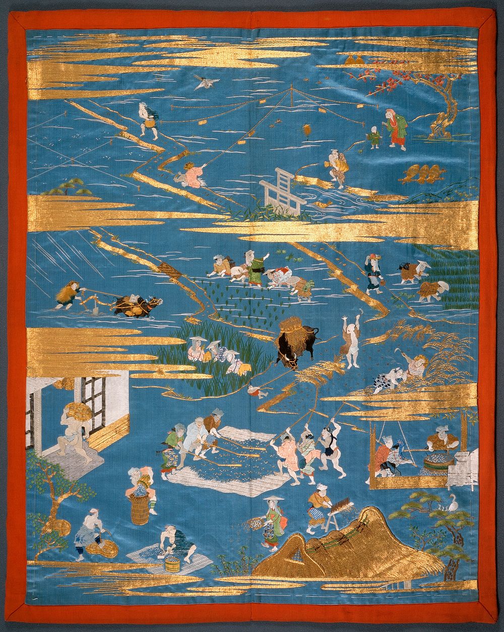 Fukusa (Gift Cover) - late Edo period (1789 - 1868). Original from The Los Angeles County Museum of Art.