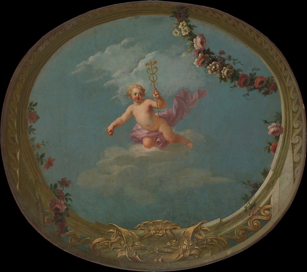 Cupid as a Messenger, with Caduceus by French Painter
