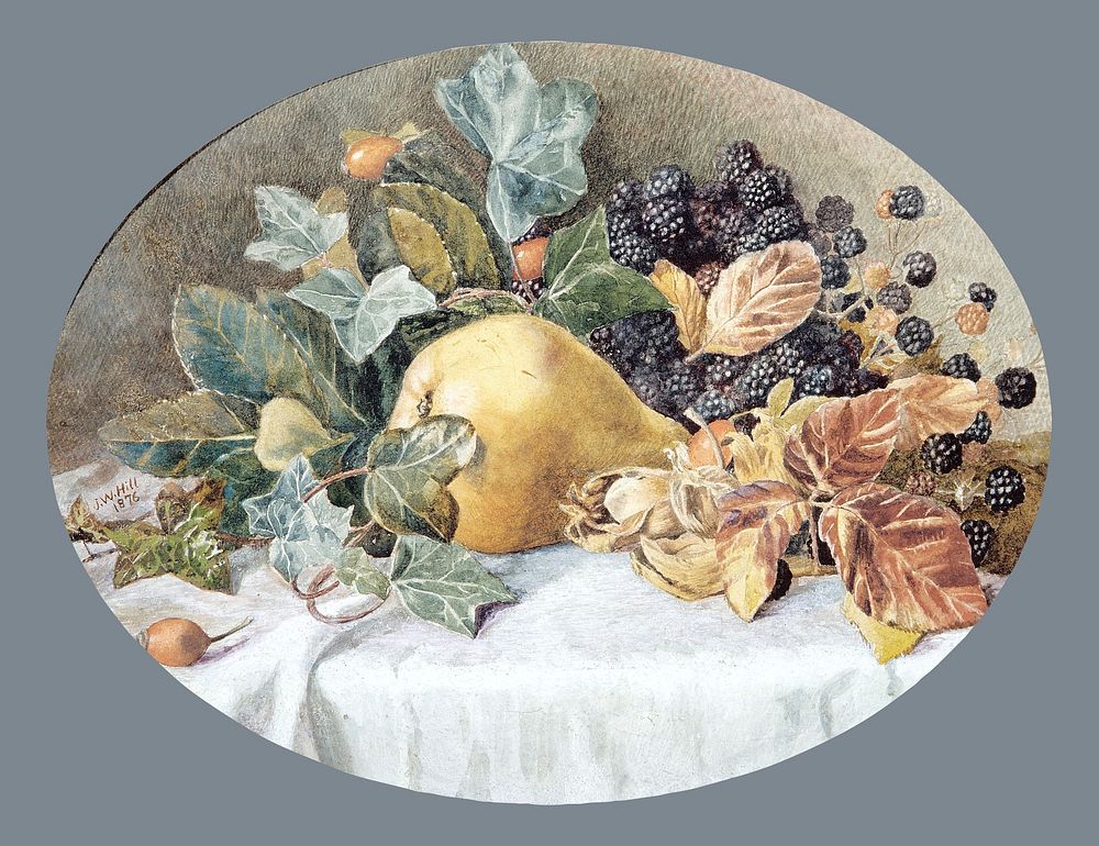 Still Life with Fruit by John William Hill