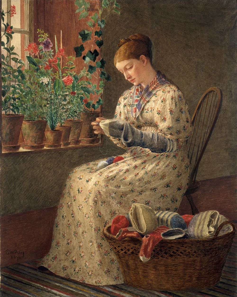 A Month's Darning by Enoch Wood Perry