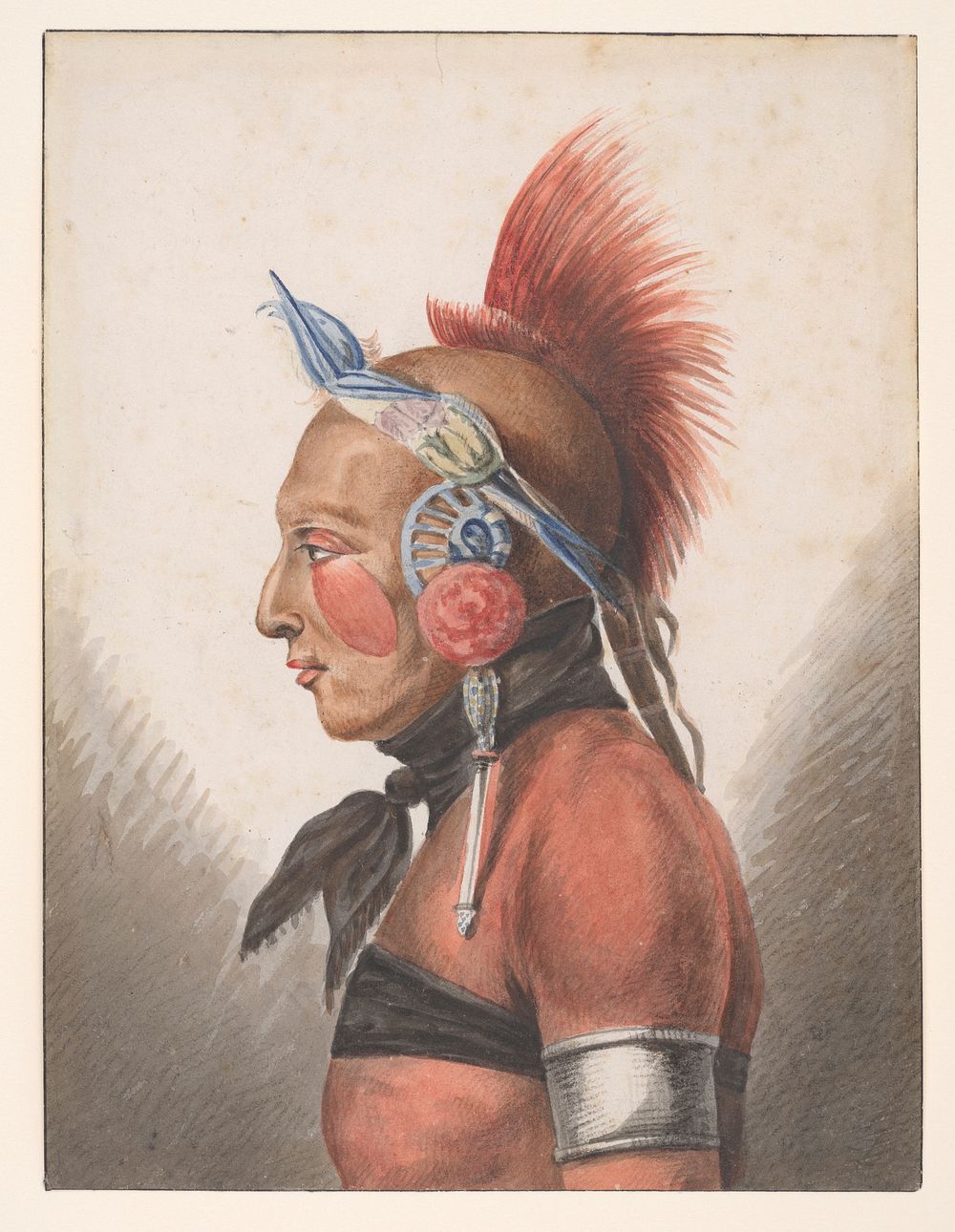 An Osage Warrior by Pavel Petrovich Svinin
