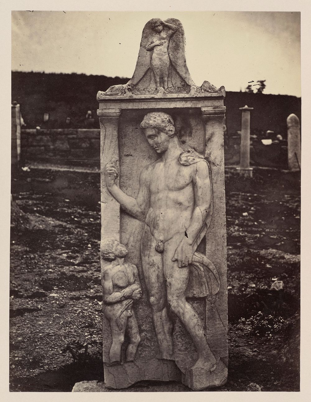 Stele from the Kerameikos Cemetery, Athens by William James Stillman