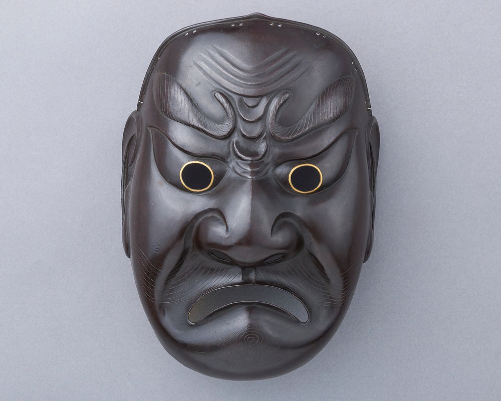 Mask (Sōmen) in the Shape of a Grimacing Man