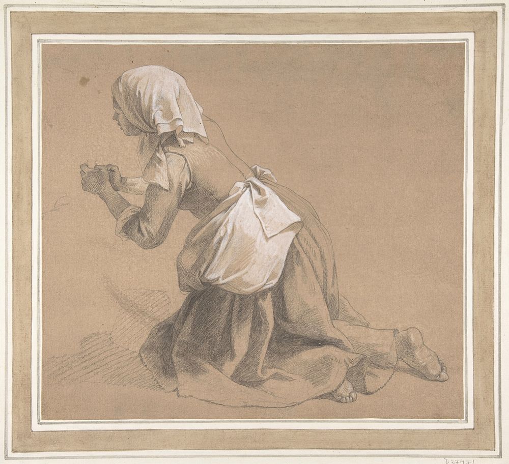Kneeling Milkmaid by Francesco Londonio