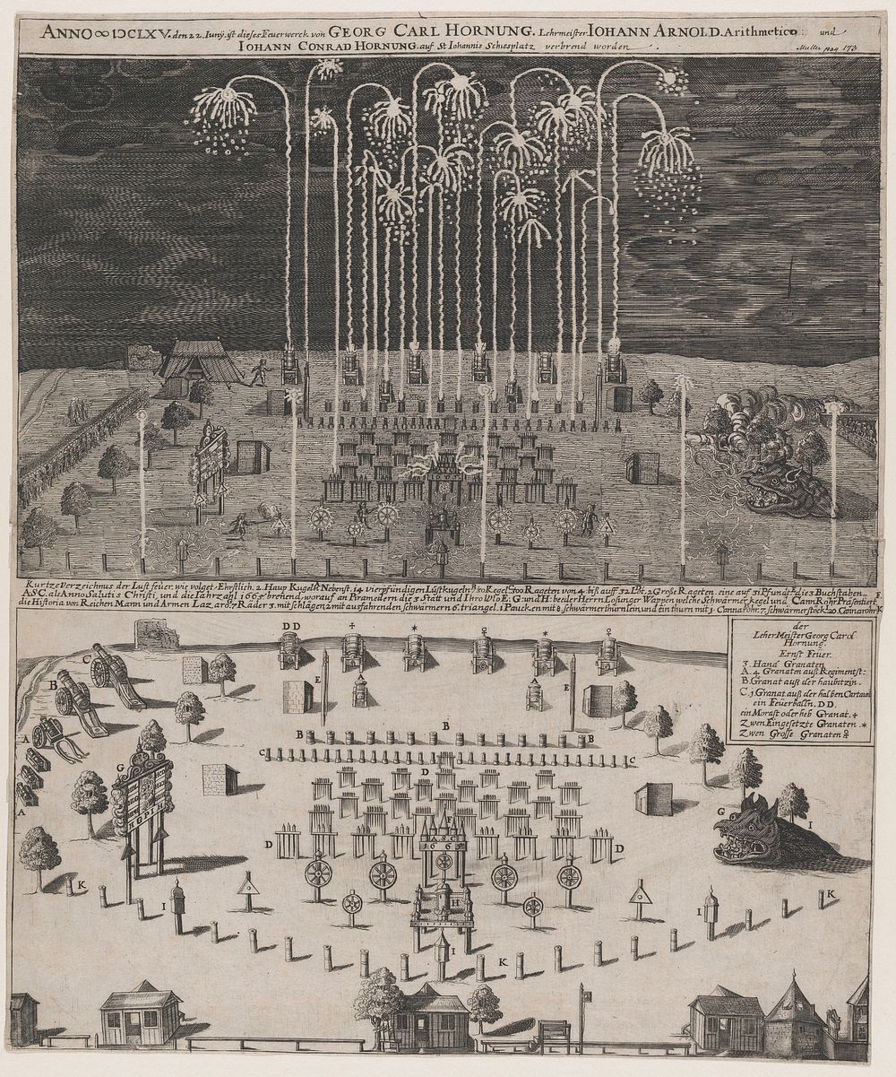 Fireworks on the Schiessplatz, Nuremberg, June 22, 1665