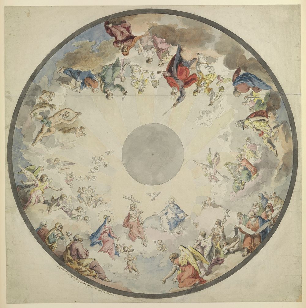 Design for a Cupola with Old and New Testament Figures 