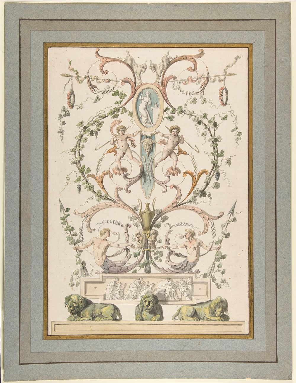 Design for an Arabesque by Etienne de Lavallée-Poussin