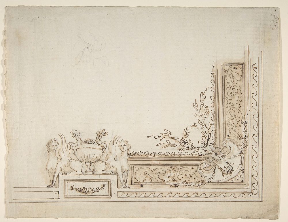 Design for One-Quarter of a Ceiling Decoration