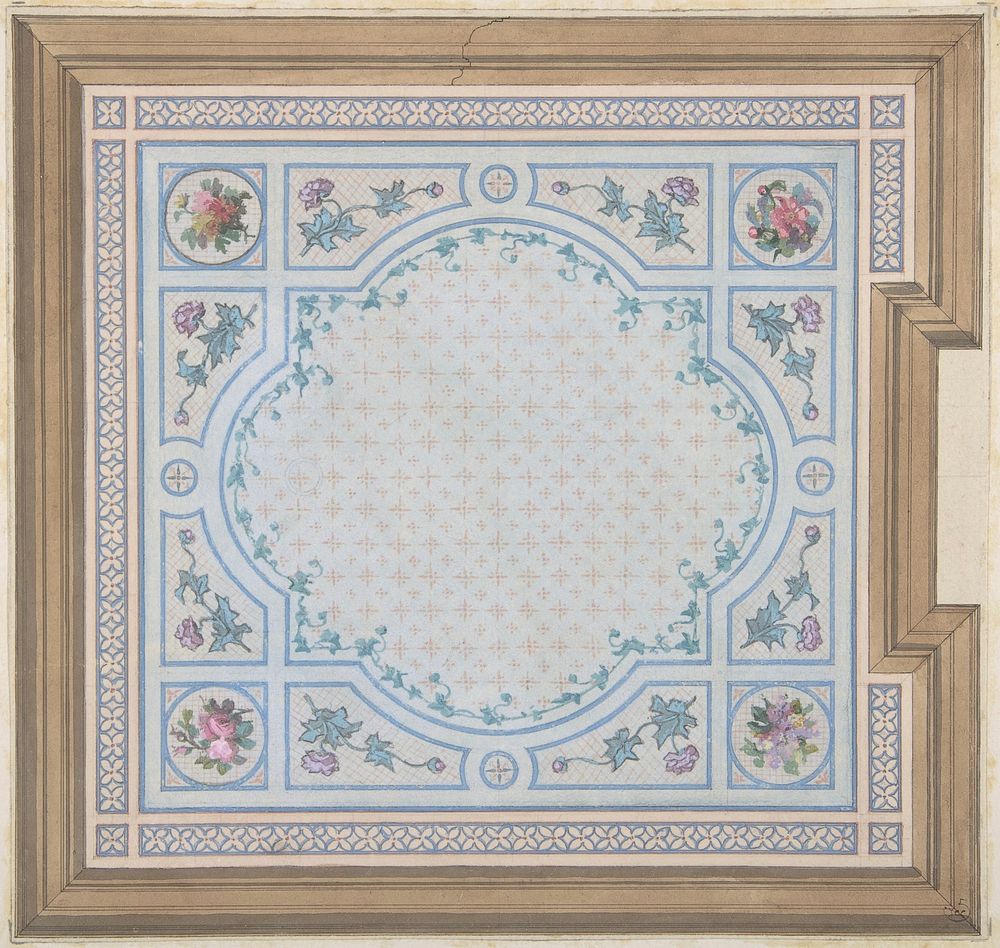 Design for Bathroom Ceiling, Hôtel Cahen d'Anvers