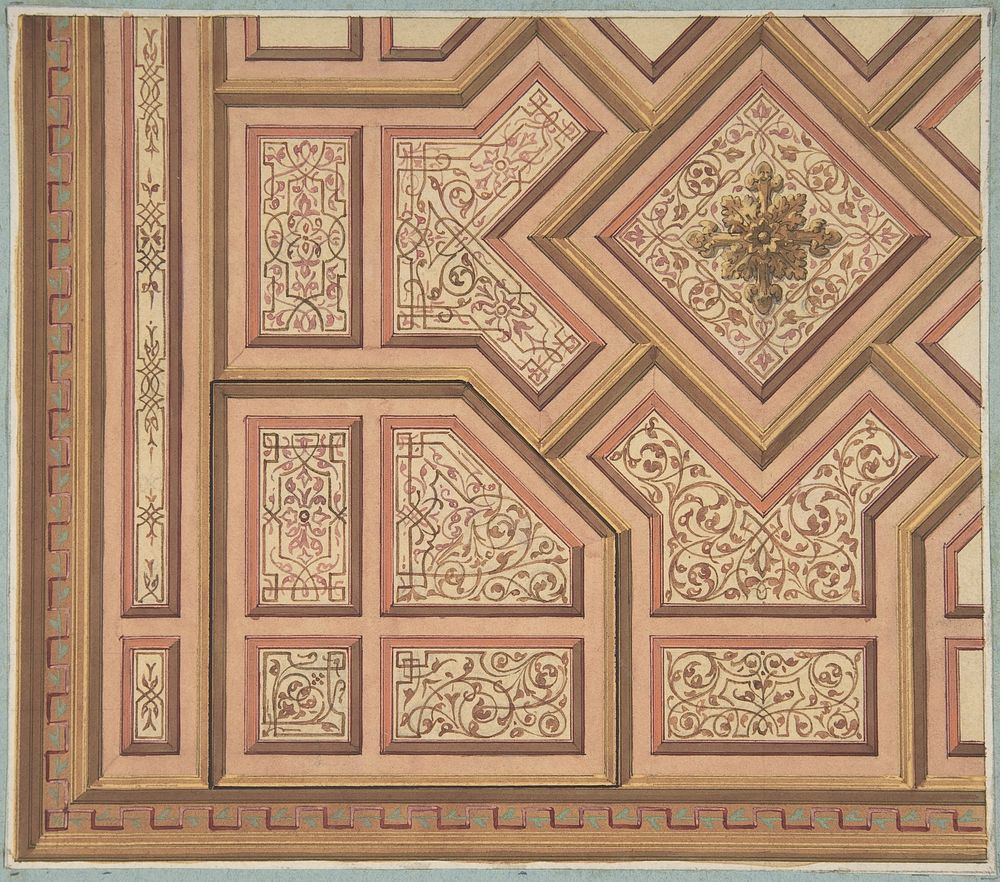 Design for Ceiling, Château de Cangé