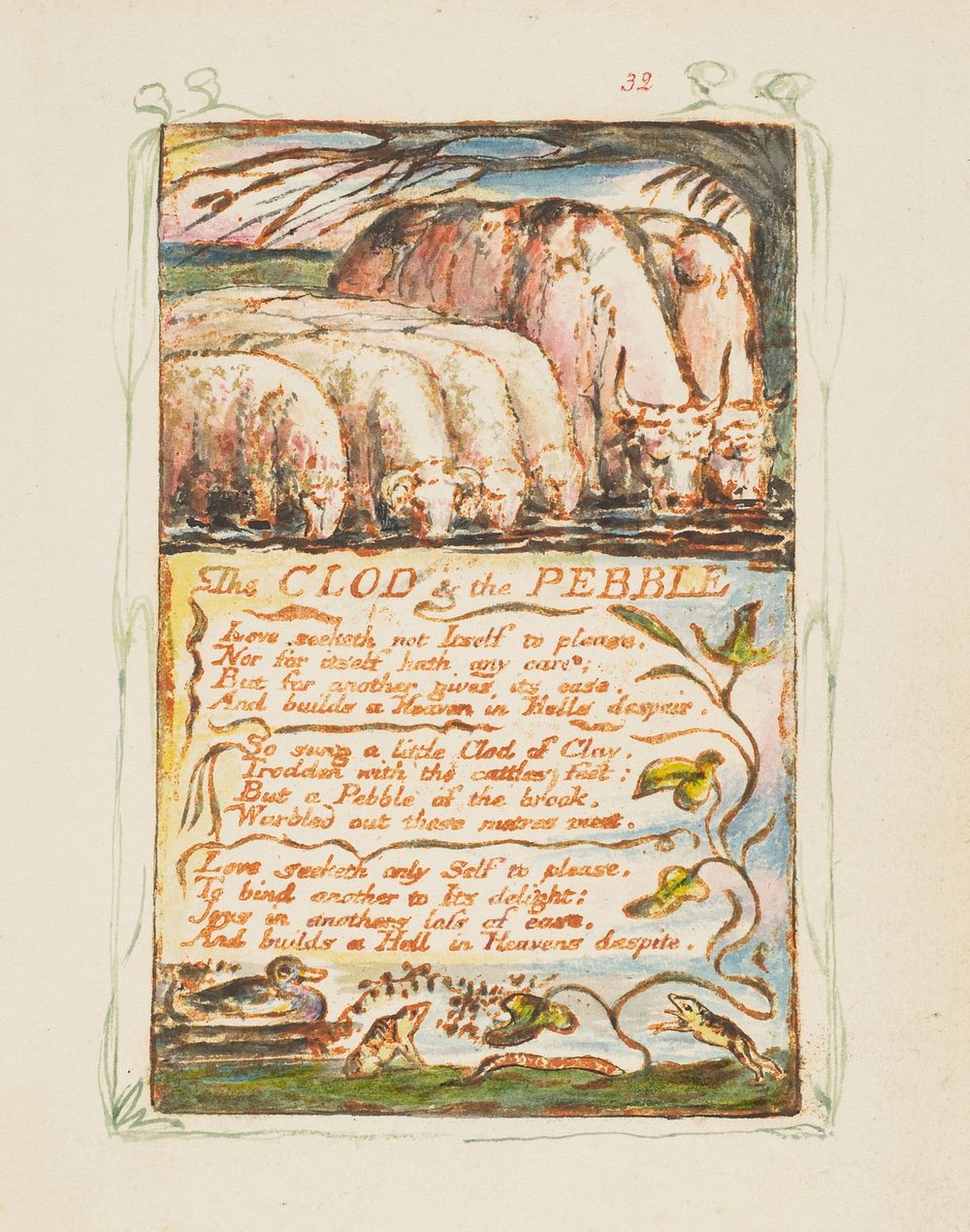 Songs of Innocence and of Experience: The Clod & the Pebble by William Blake. Original from The Metropolitan Museum of Art.