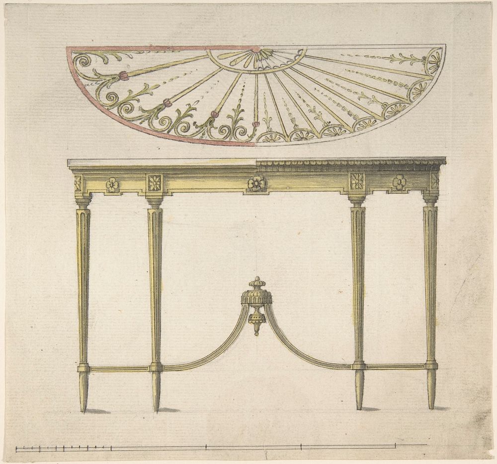 Design for a Table, style of Robert Adam