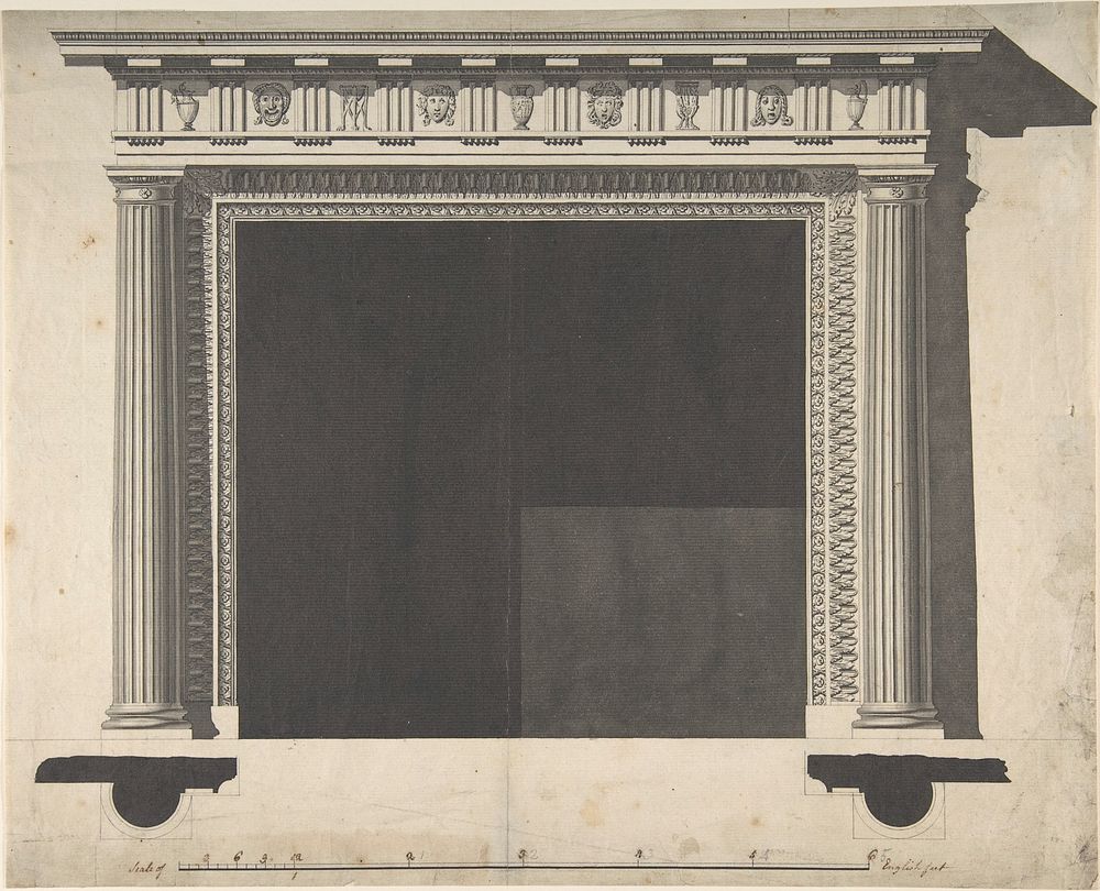 Design for a Chimney-piece, for the Saloon, Milton Park, Northamptonshire by Sir William Chambers