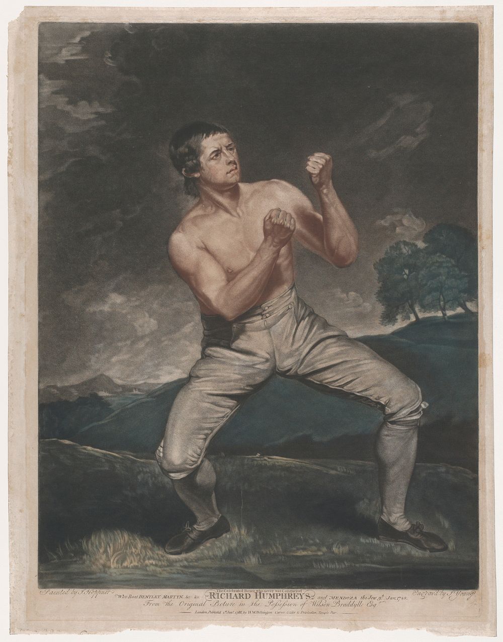 Richard Humphreys, the Celebrated Boxer Who Never Was Conquered after John Hoppner