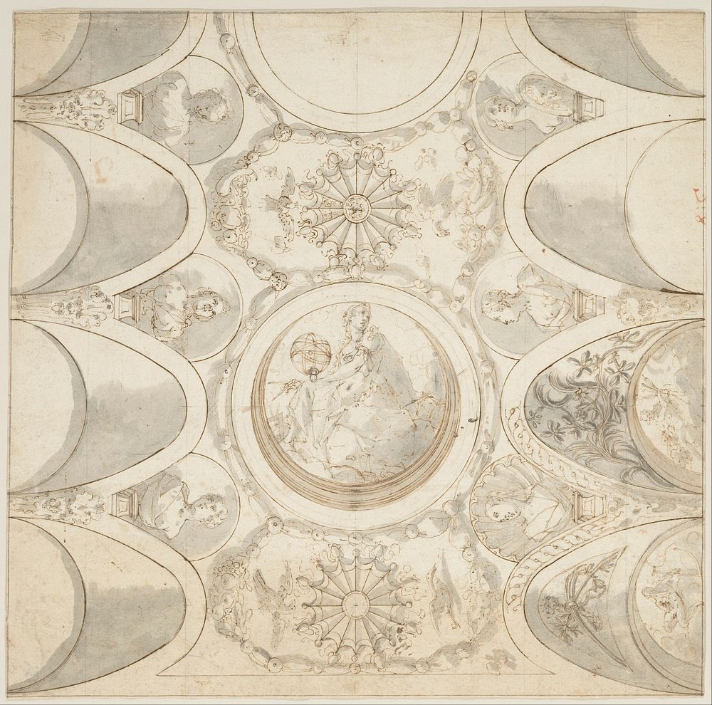 Design for Ceiling with Allegorical Figure of Astronomy.