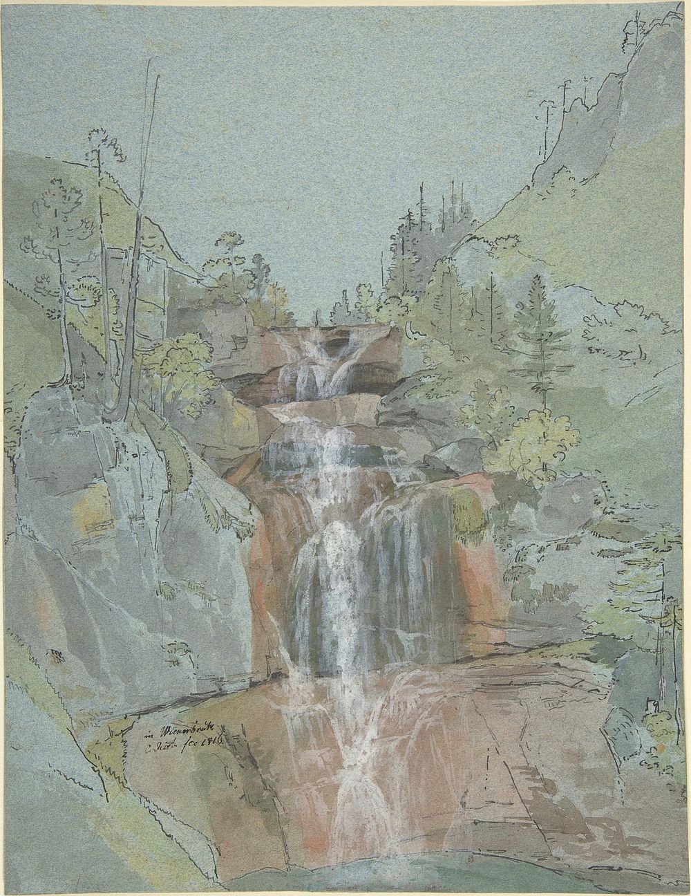 Landscape with a Waterfall by Johann Christoph Rist