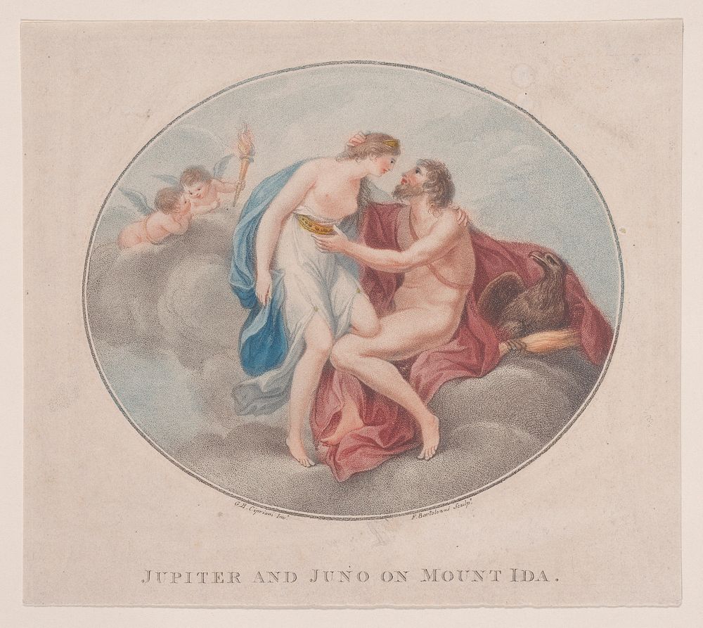 Jupiter and Juno on Mount Ida, Francesco Bartolozzi (engraver)