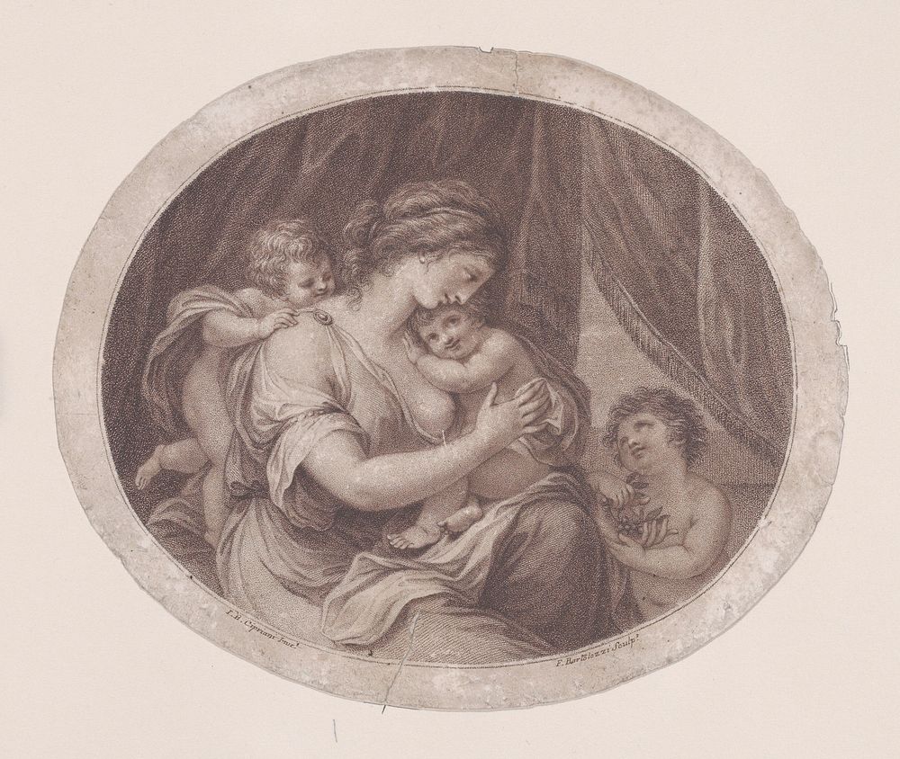 Maternal Love by Francesco Bartolozzi (after Giovanni Battista Cipriani)