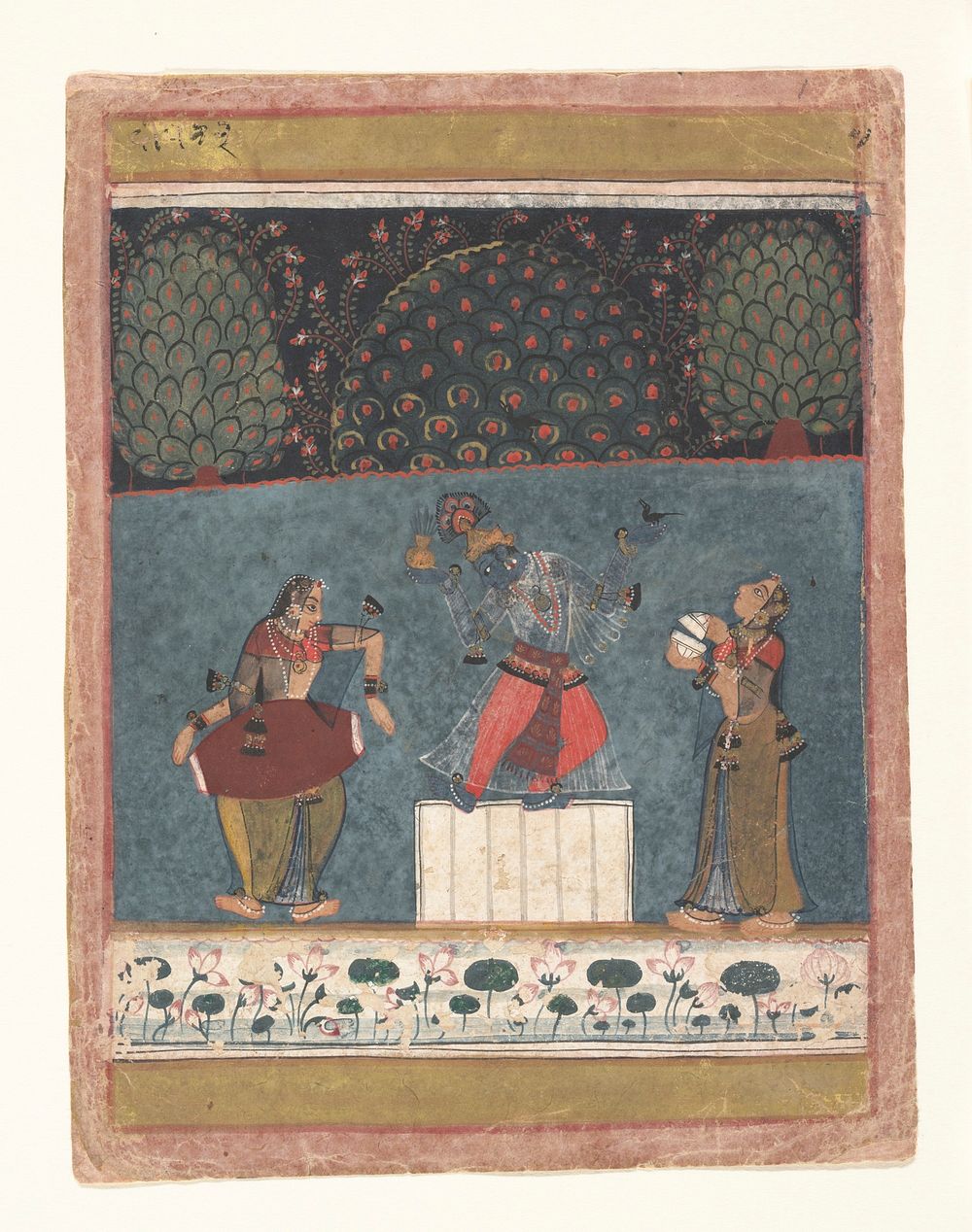 Vasant Ragini: Folio from a ragamala series (Garland of Musical Modes)