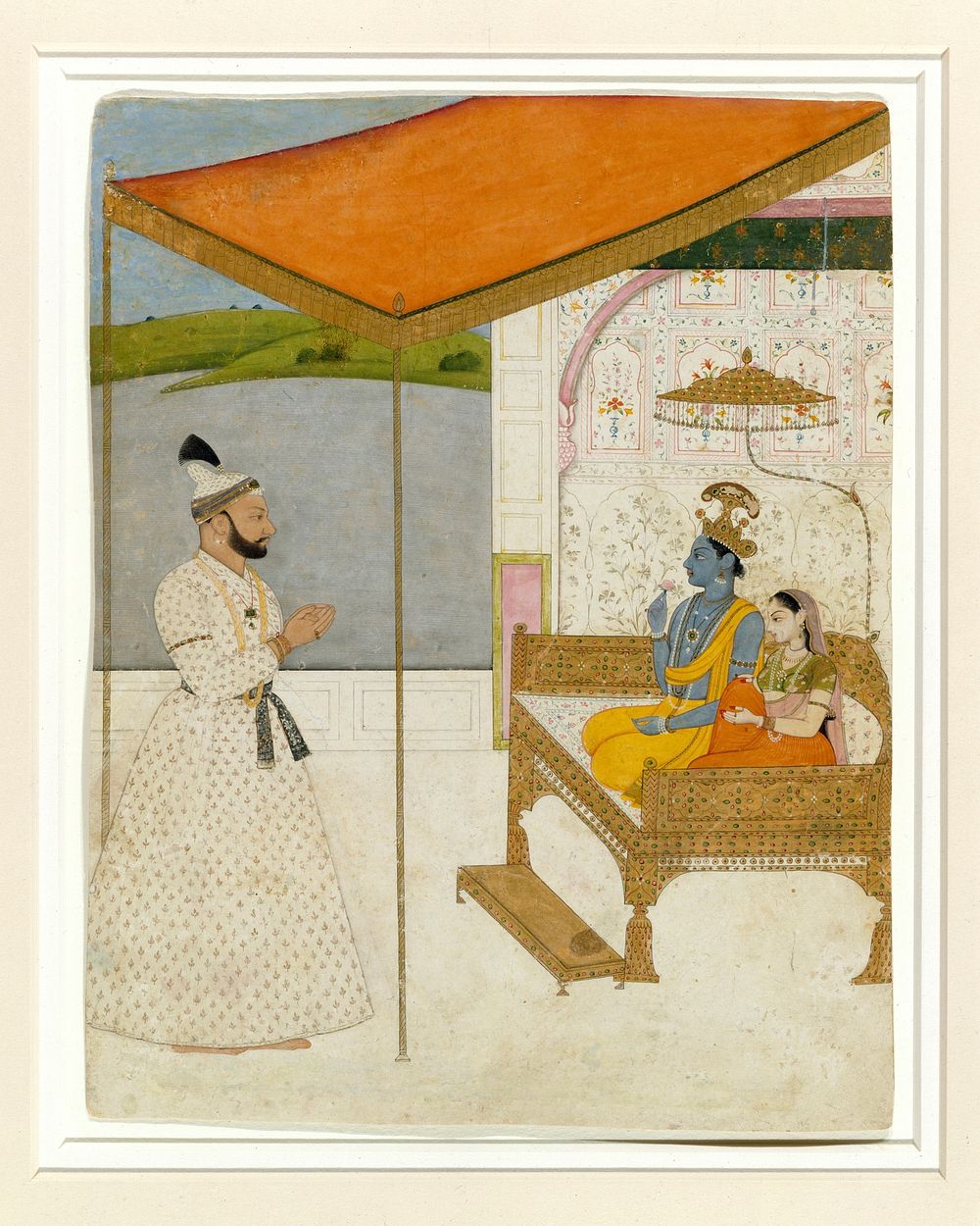 Raja Balwant Singh&rsquo;s Vision of Krishna and Radha, attributed to Nainsukh