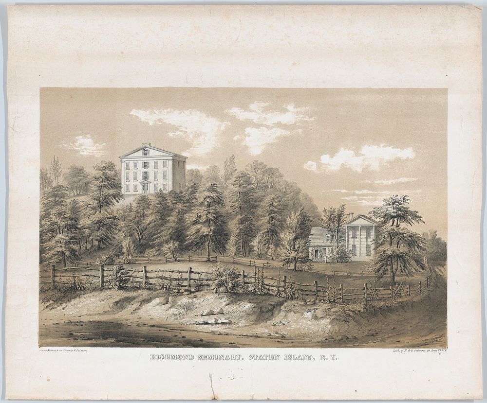 Richmond Seminary, Staten Island, N.Y. by Frances Flora Bond Palmer