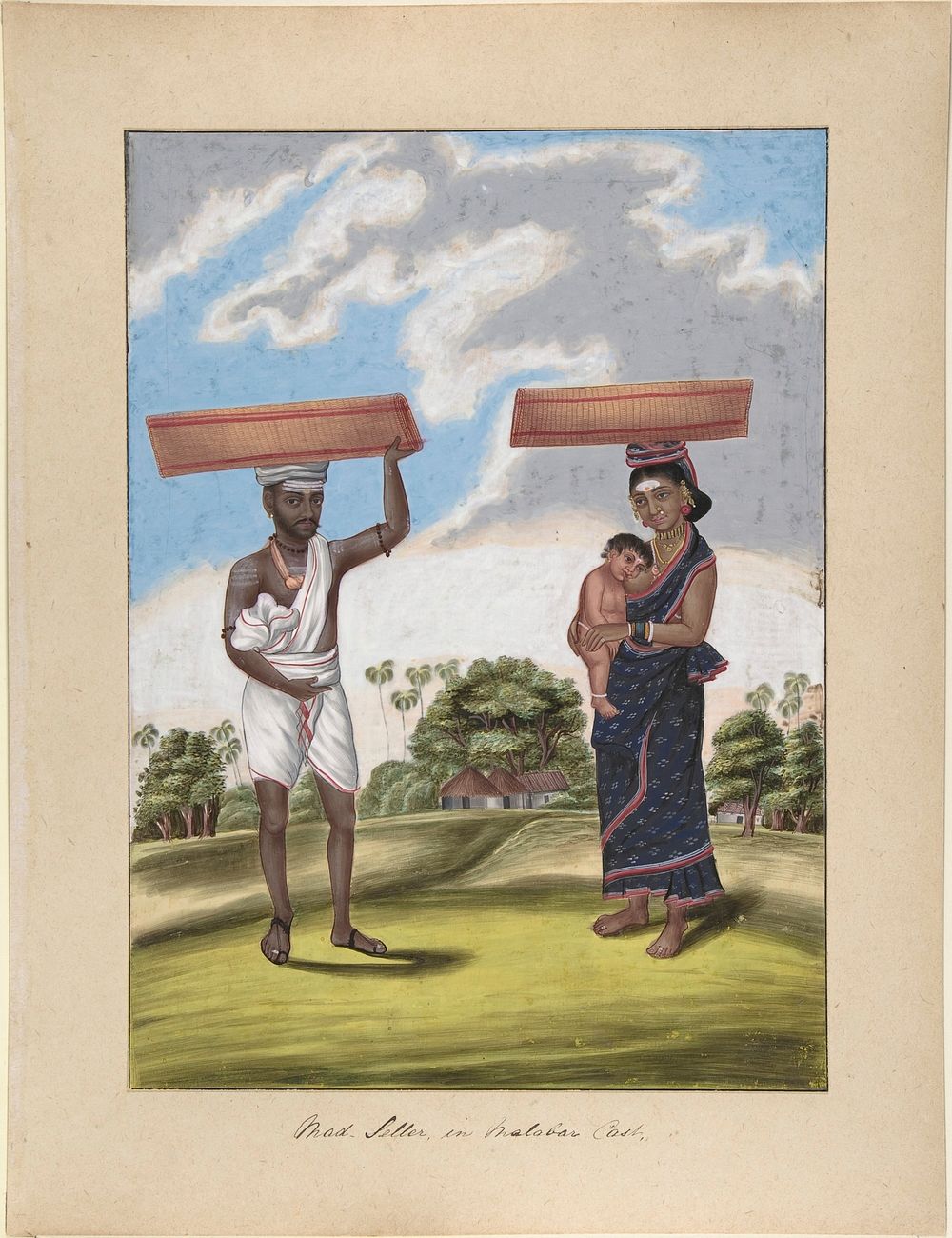 Mad-seller, in Malabar Cast, from Indian Trades and Castes