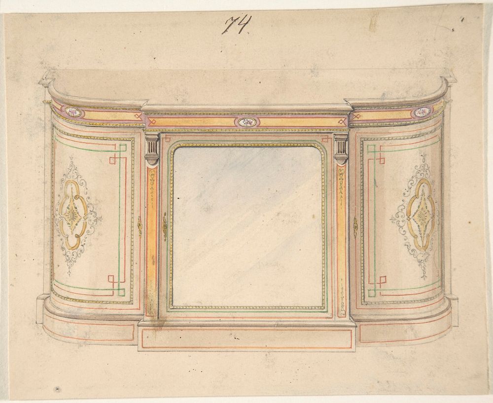 Cabinet Design, Anonymous, British, 19th century
