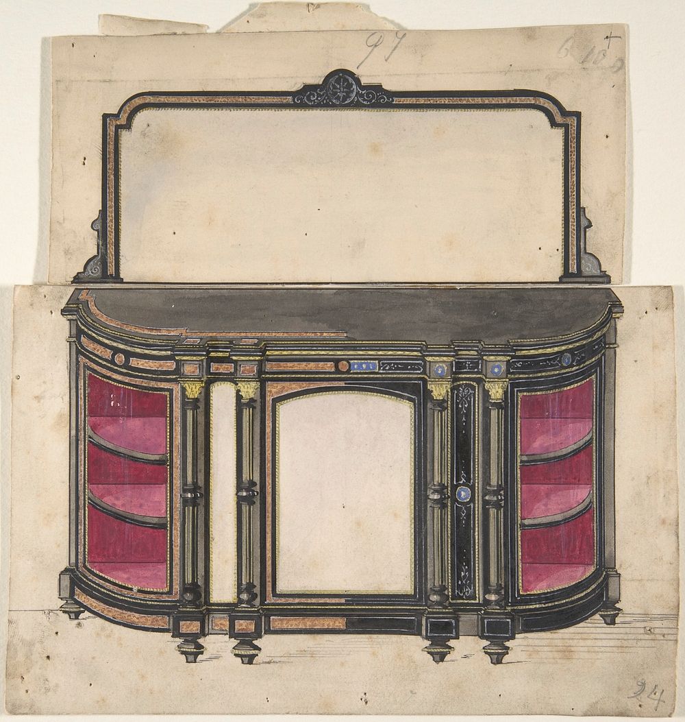 Cabinet Design, Anonymous, British, 19th century