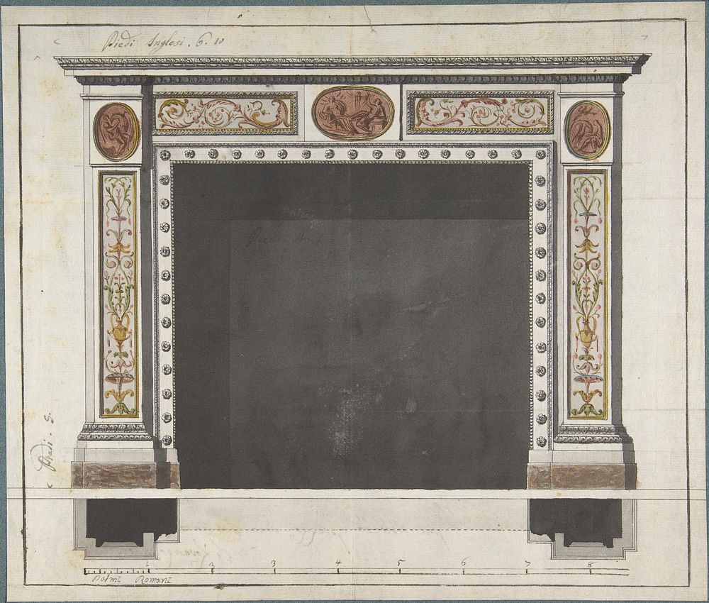 Drawing for a Mantelpiece, Anonymous, Italian, Bolognese 18th century artist