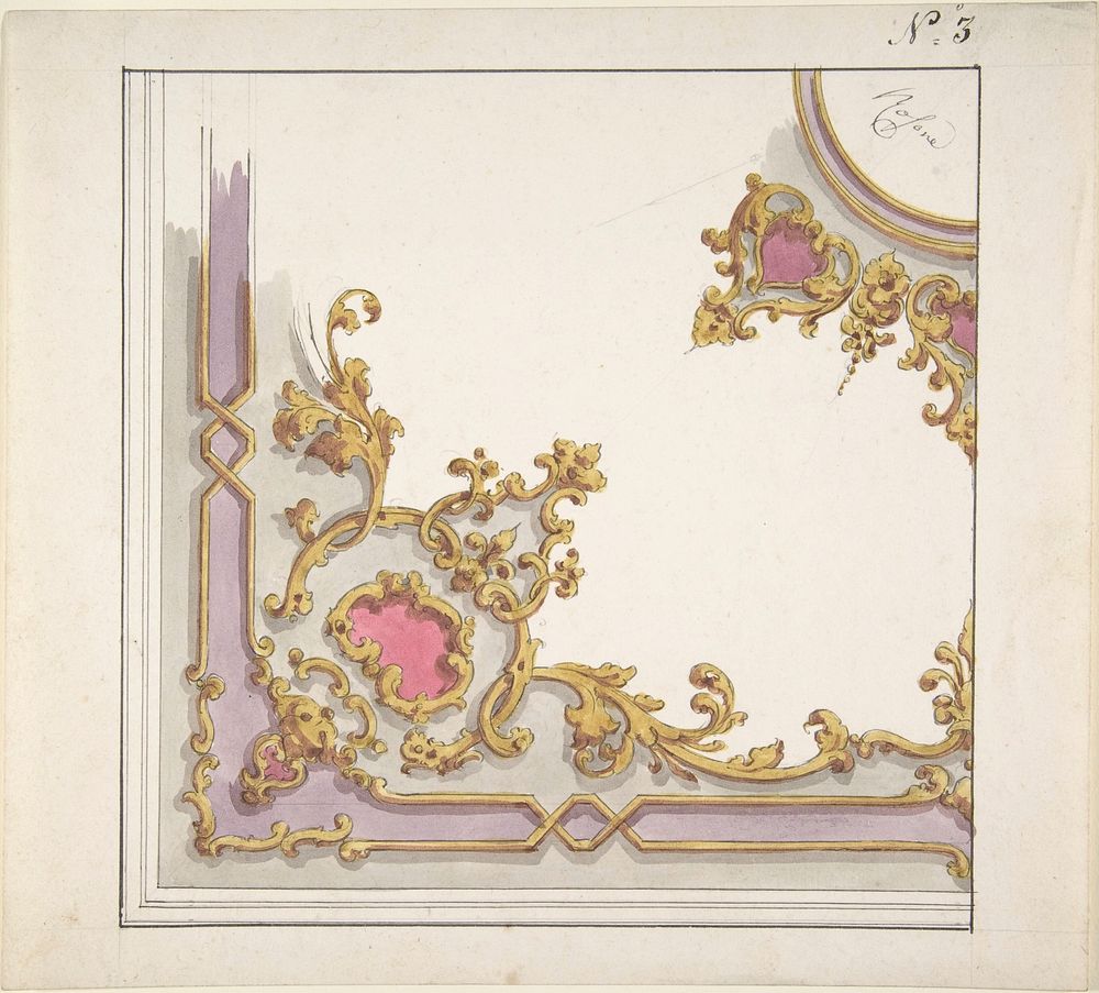 Design for a Ceiling Decoration  by Anonymous, Italian, 19th century