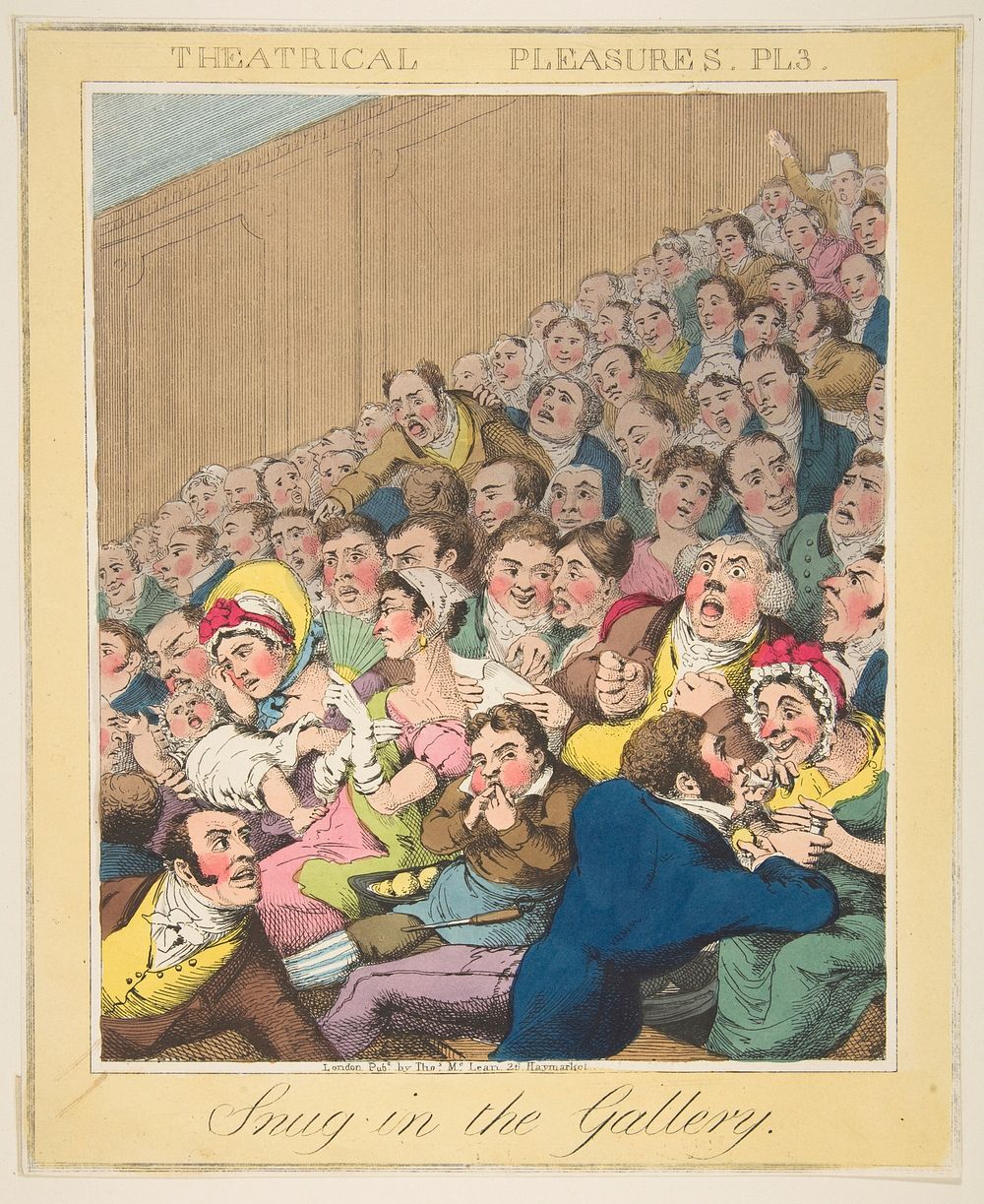 Theatrical Pleasures, ( Snug in the Gallery, Plate 3)