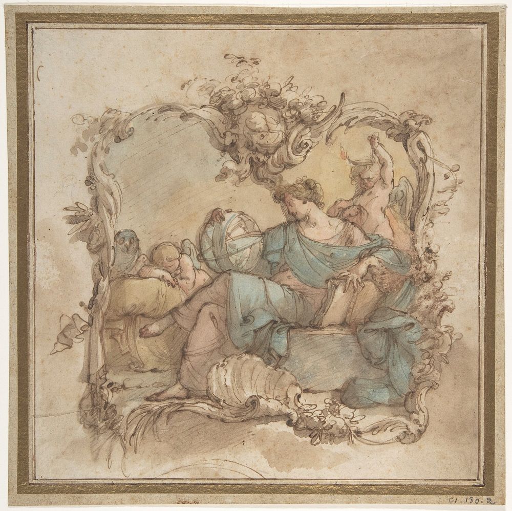 Vignette with an Allegorical Figure of Astronomy by Mauro Gandolfi