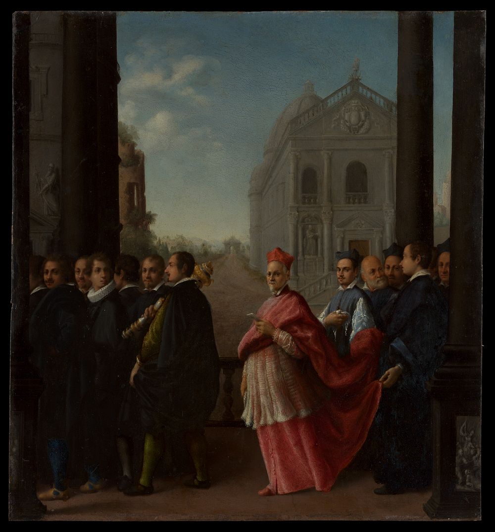 A Cardinal's Procession by Ottavio Leoni