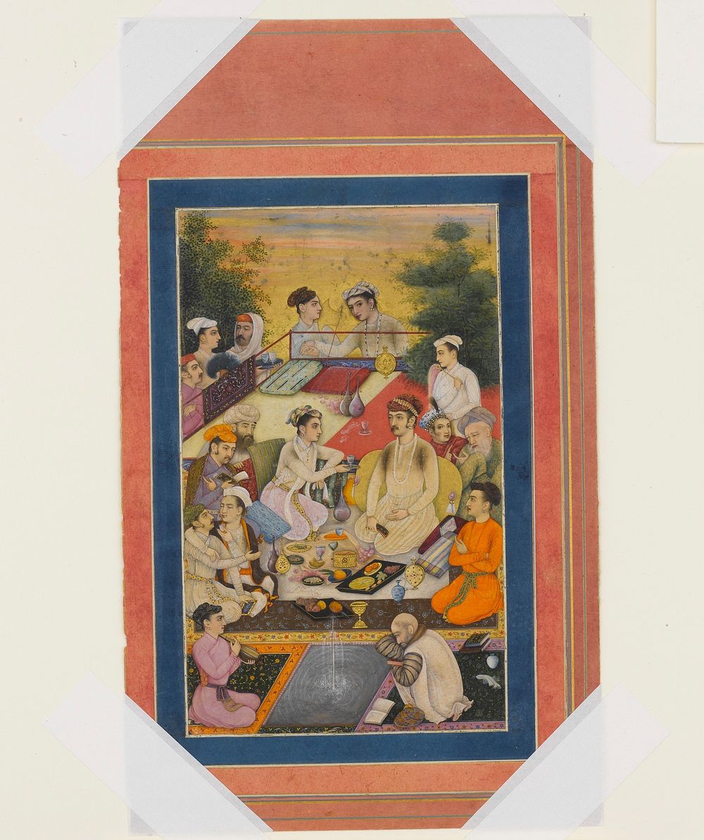 "Prince Feasting on a Balcony", Folio from the Davis Album, late 17th&ndash;early 18th century