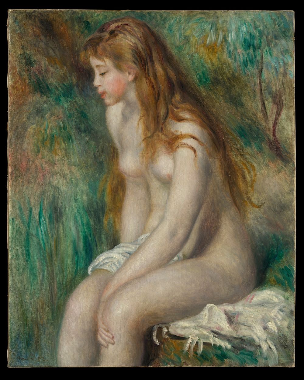 Pierre-Auguste Renoir's Young Girl Bathing