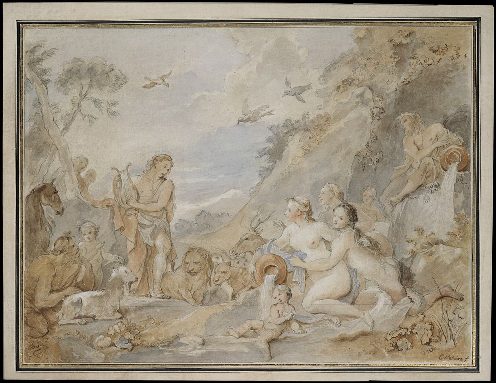 Orpheus Charming the Nymphs, Dryads, and Animals