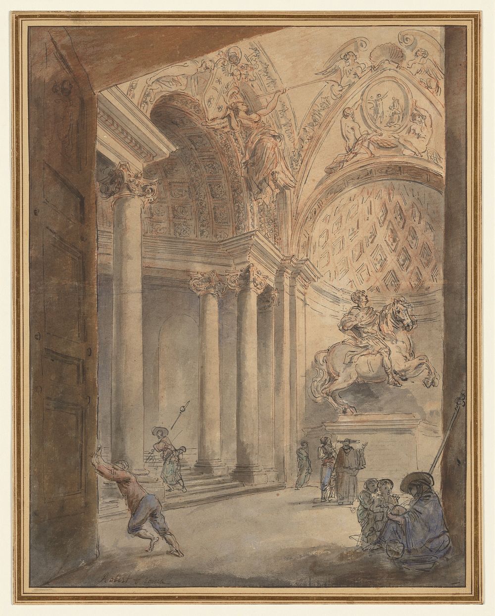 Interior of Saint Peter's by Hubert Robert