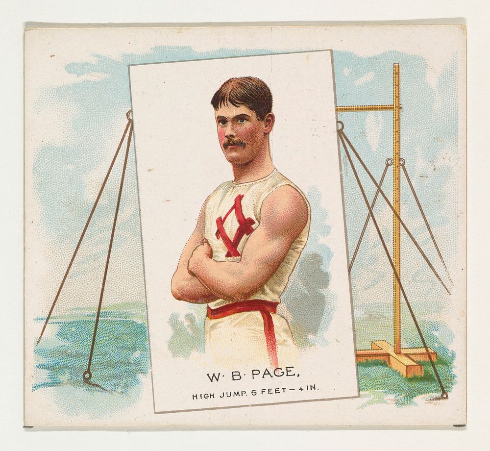 W.B. Page, High Jump, from World's Champions, Second Series (N43) for Allen & Ginter Cigarettes issued by Allen & Ginter 