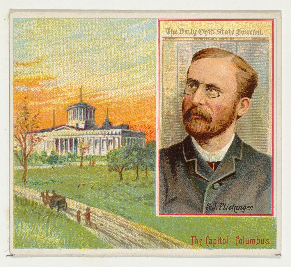 S.J. Flickinger, The Columbus Daily Ohio State Journal, from the American Editors series (N35) for Allen & Ginter Cigarettes