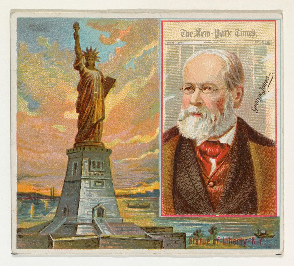 George R. Jones, The New York Times, from the American Editors series (N35) for Allen & Ginter Cigarettes issued by Allen &…